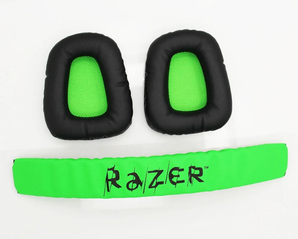 

1set Maintenance Replacement Top Headband plastic head band parts + ear pads For Kraken Pro Electra Headphones Accessories