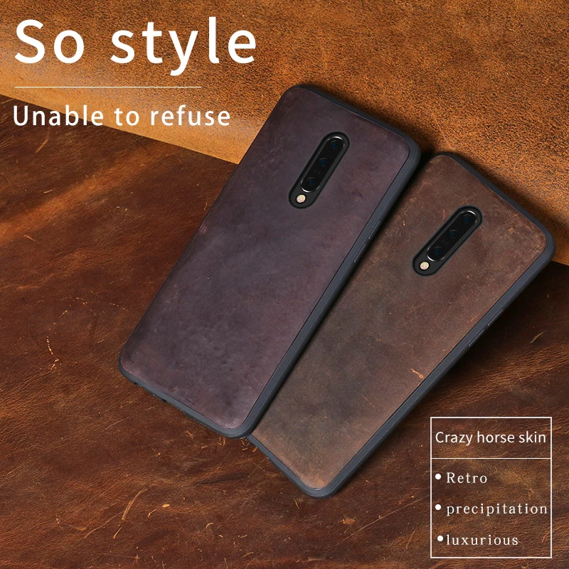 Натуральный выдвижной кожаный чехол для Oneplus 7 Pro 8 8T 6 6T One Plus 5 Nord 360 полный защитный