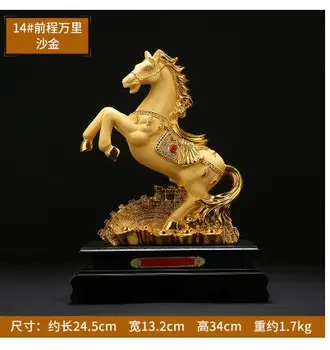

ART Horse Resin jewelry crafts ornaments Home Furnishing Malaysia a promising future living room decoration gift wine