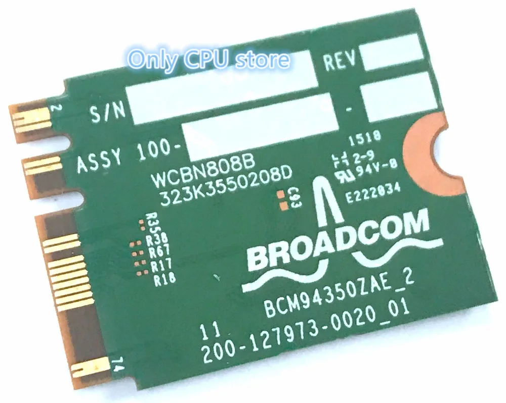 DW1820A BCM94350ZAE 802.11ac Bluetooth 4.1 867Mbps M.2 NGFF WiFi Wireless Card