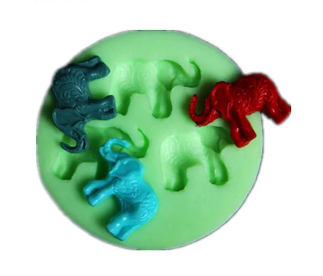 elephant silicone fandont mold elephant Silica gel moulds elephants Chocolate molds elephants