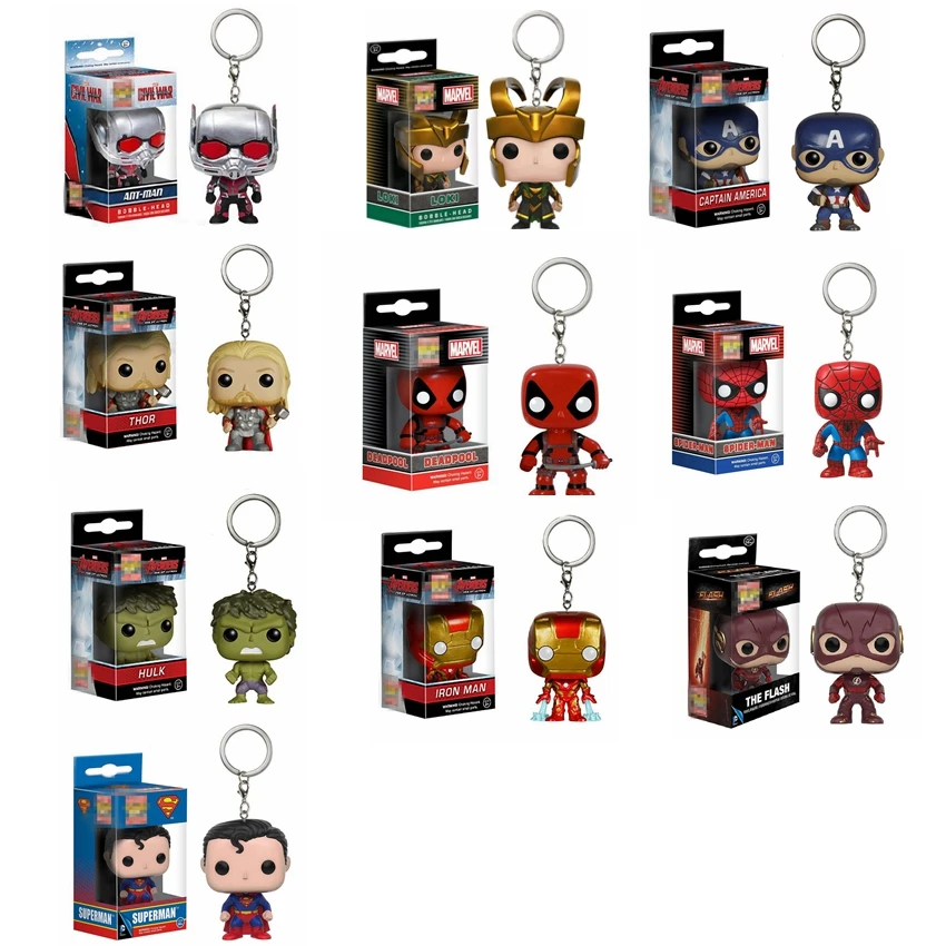 

Avengers 3 Infinity War Action Toy Figure Hulkbuster Captain America Iron Man Spider-Man Pocket Keychain Figure Toys