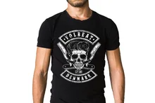 T Shirt Design Online O-Neck Short Sleeve Volbeat Denmark Logo Graphic T Shirts For Men