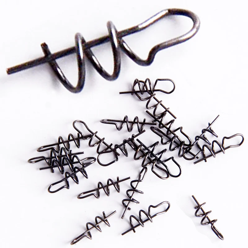 

20pcs/lot Soft Bait Spring Lock pin Length 1cm diameter0.3cm Fishhook and soft bait connector Fishing Accessories Tackle