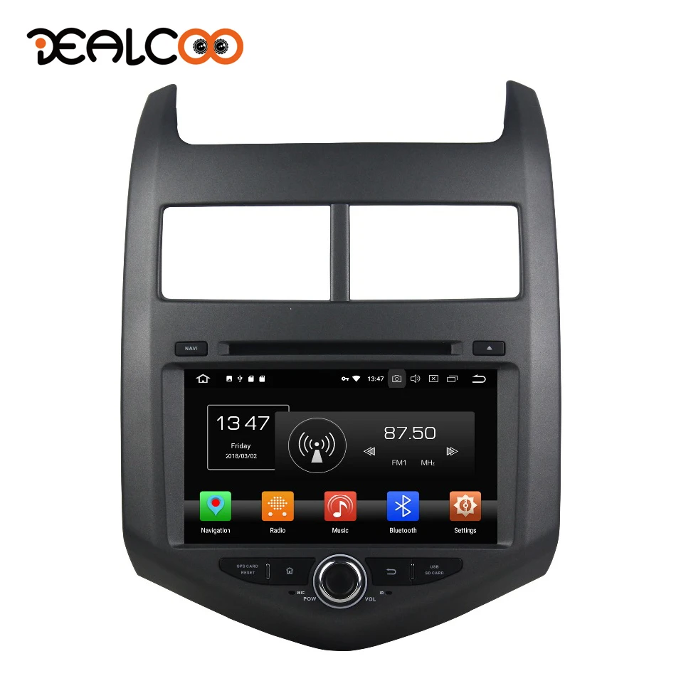 

Dealcoo 10" IPS Screen Android 8.0 2 Din Car DVD Radio Multimedia Player GPS Navigation for Chevrolet AVEO 2011-2015 4G+32G