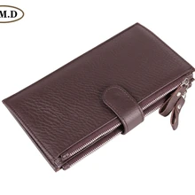Большой Ёмкость модная обувь из натуральной кожи Кофе Для Мужчин's кошелек сумочка-клатч 8057C