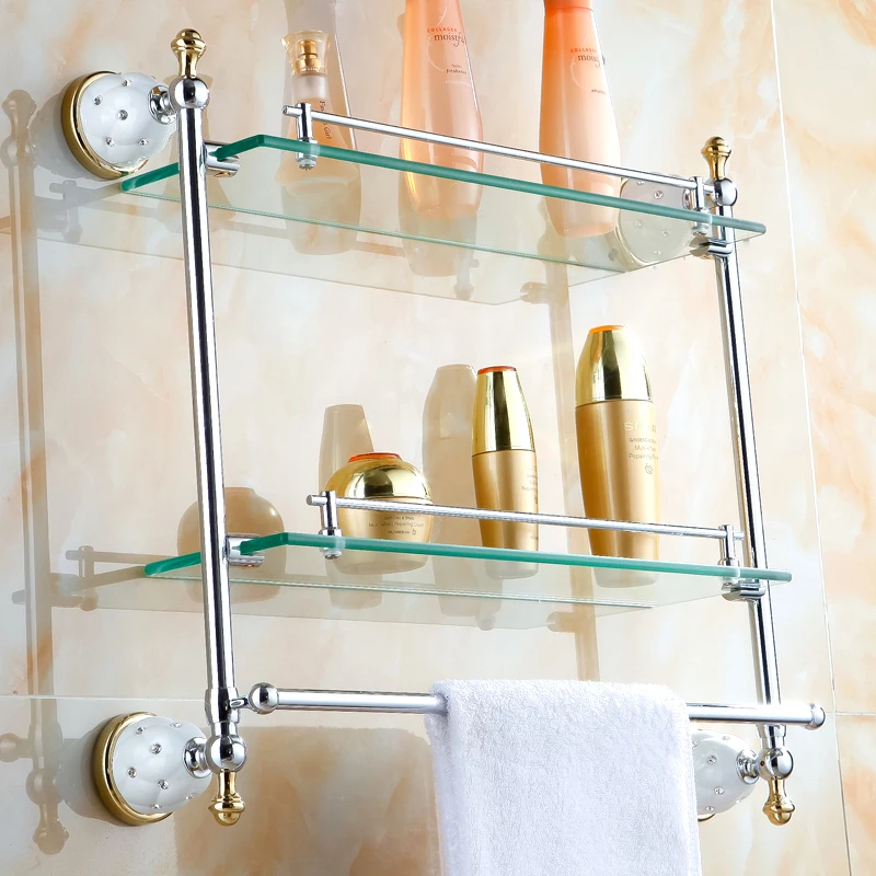 Najtaniej Euorpe antyczny ceramiczny i złoty kryształ zestaw akcesoriów łazienkowych ścienny wieszak na ręczniki poszycie złoty sprzęt do zawieszenia garnitur