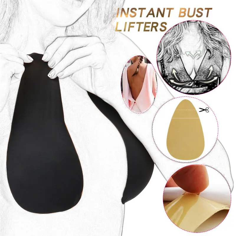 

Invisible Push Up 1 Pair Bandage Strapless Women Self Adhesive Wireless Bralette Seamless Silicone Women's Underwear Stick Bras