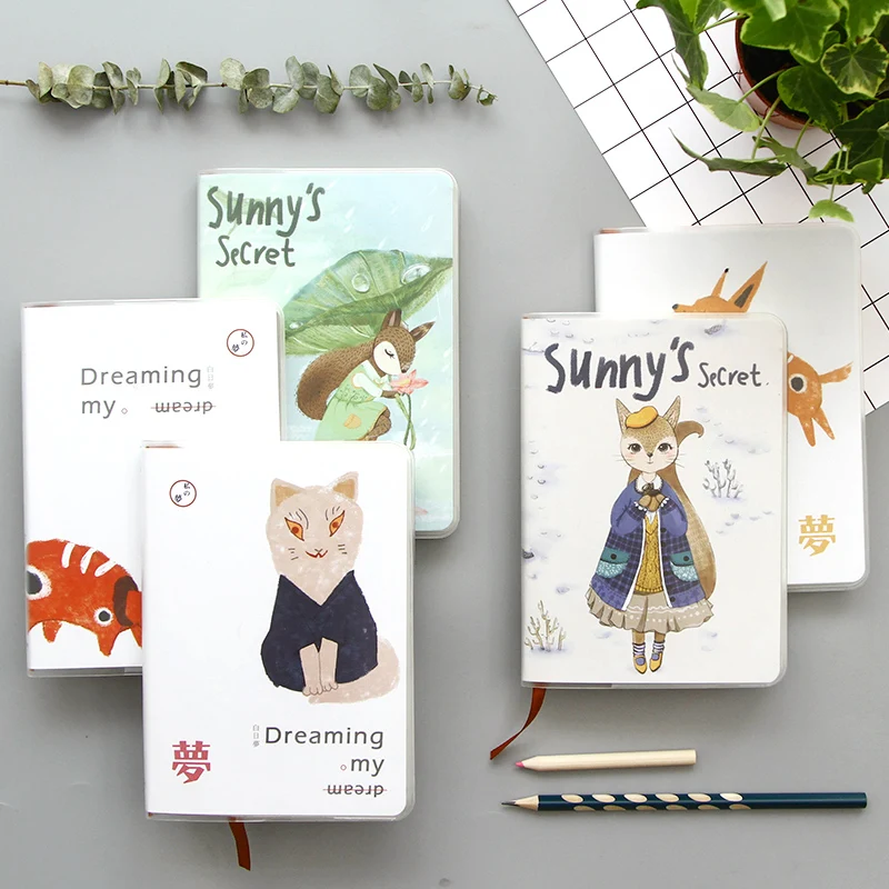 

Traveller notebook Plastic gloves handbook notebooks stationery thicker fresh students notebook Writing accessories School diary