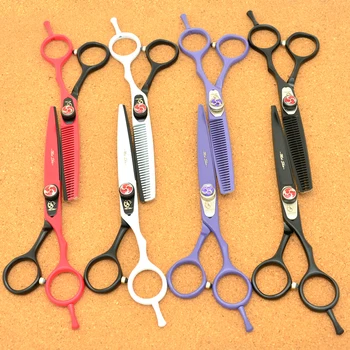 

Meisha 6.0 Inch Steel Salon Cutting Scissors Painted Thinning Tesoura for Hairdresser's Barbers Hair Shears Set with Case HA0301