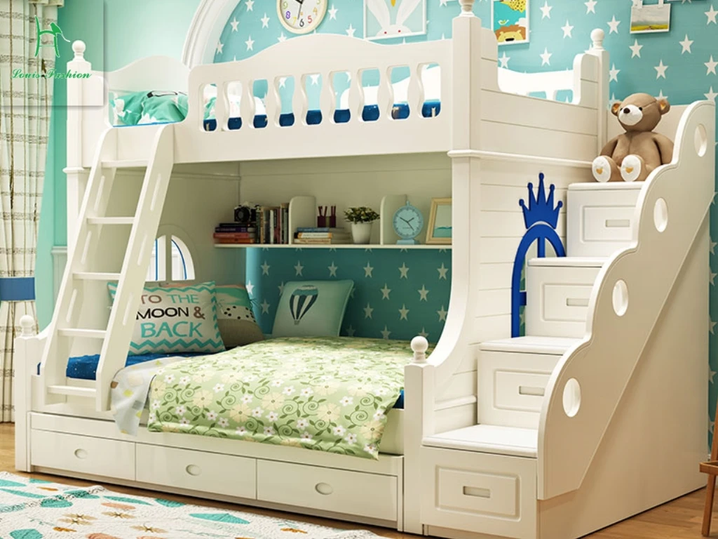 Louis Fashion litera de madera maciza para niños, cama doble, a la  moda|wooden bunk beds|solid wood bunk bedsbunk bed - AliExpress
