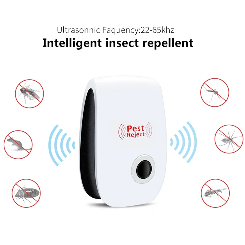 UK/US/EU Plug ABS Ultrasonic environmental Electronic Insect Repellent ...