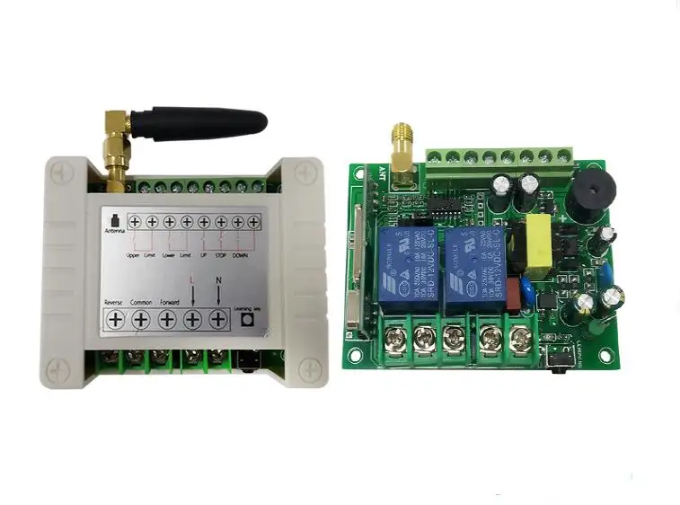 433mhz RF 220V Электрический дверной/занавес/жалюзи лимит беспроводной радиопереключатель дистанционного управления для передних и обратных двигателей