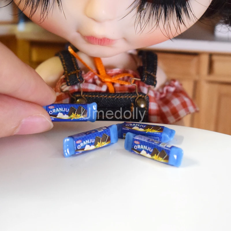 4 шт. 1/12 кукольный домик Minature еда мини моделирование Oreo печенье змея для Blyth Barbies BJD кукла еда Играть Кухонные Игрушки