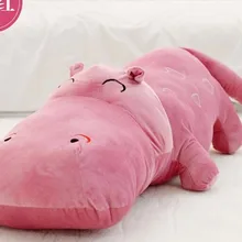 Чучело 120 см фуксия плюшевая игрушка гиппопотам Мягкая кукла подушка подарок w2253