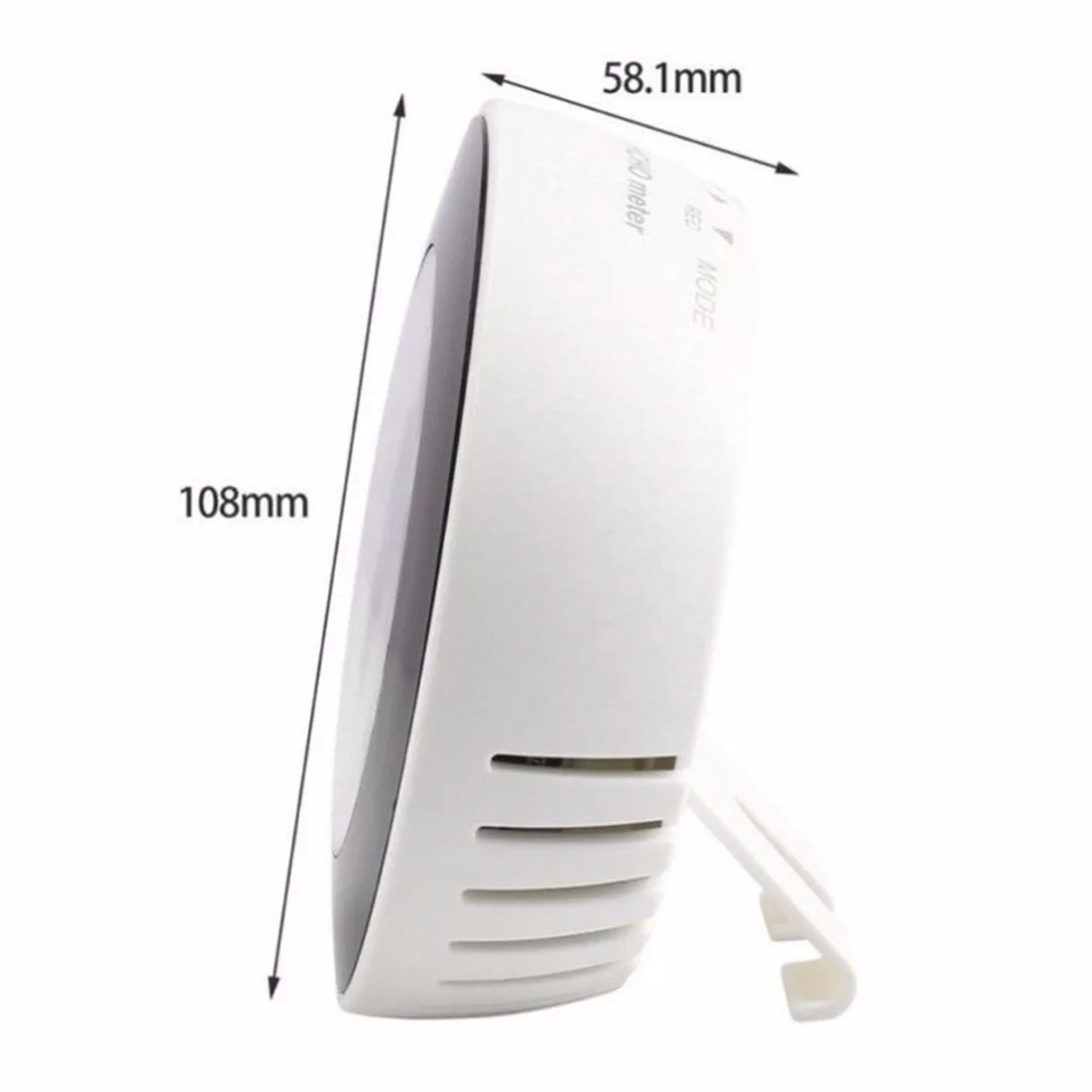 1pc New 9999ppm Carbon Dioxide CO2 Detector Plastic Air Temperature Humidity Data Logger For Daily Use