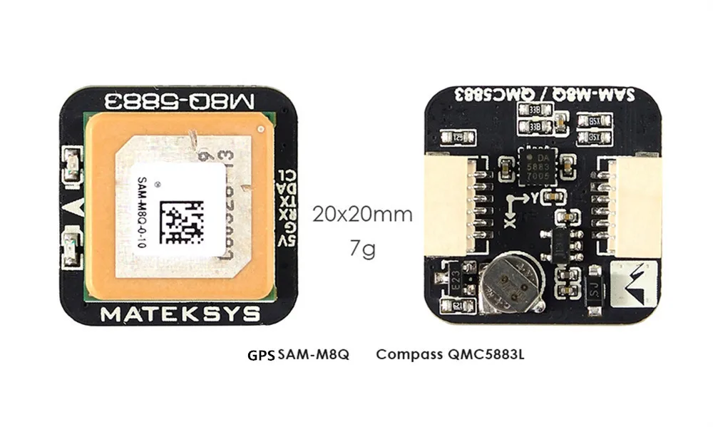 Matek Systems M8Q-5883 SAM-M8Q gps& QMC5883L компасы модуль для дрона с дистанционным управлением с видом от первого лица модели запасные части