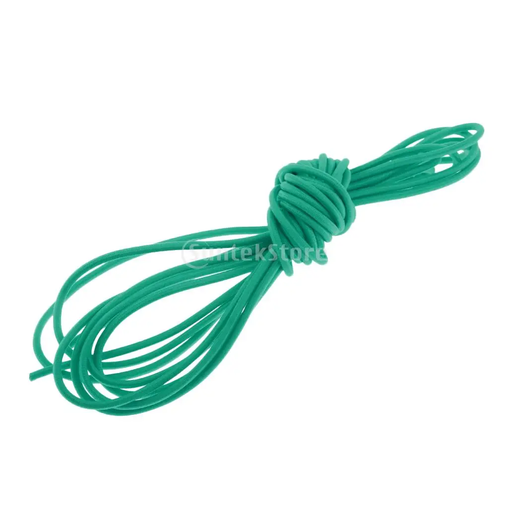 3mm Dia. 0.5-100m High Elastic Bungee Rope Shock Cord Tie Down Roof Racks Boats Trailer Yellow/ Green