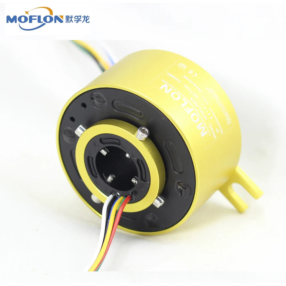 

MOFLON through bore slipring slip ring with hole hole Diameter25.4mmxOD86mm 24 wires 10A electric Slip Ring MT2586