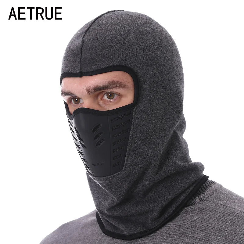 

AETRUE Winter Hat Beanie Knitted Hats For Men Women Scarf Cap Balaclava Mask Blank Gorras Bonnet Warm Male Skullies Beanies Hat