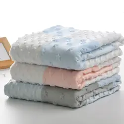 Minky Одеяла мягкие фланелевые Одеяло для новорожденных пеленать основы детская Постельные принадлежности коляска Одеяла Пузыри 75*100 см