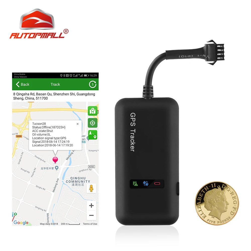 

Mini GSM GPS Locator Tracker GPRS Motorcycle Moto Vehicle Car GPS Tracker Device Anti Theft Alarm System GT02D Cut Off Fuel