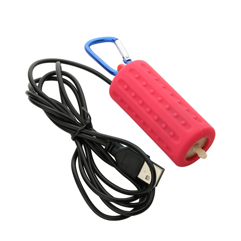Портативный Миниатюрный аквариум с USB аквариумом кислородный воздушный насос немой энергосберегающие принадлежности для аквариума аксессуары - Цвет: Red