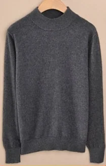 Sparsil кашемировый женский свитер, Рождественский вязаный свитер, женские топы с длинным рукавом, осенне-зимние шерстяные пуловеры с высоким воротом - Цвет: dark gray