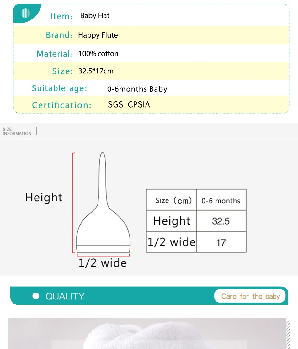 Happyflute/3 шт./лот, детские шапки и кепки, хлопок, детские шапки и кепки с принтом для мальчиков и девочек 0-6 месяцев