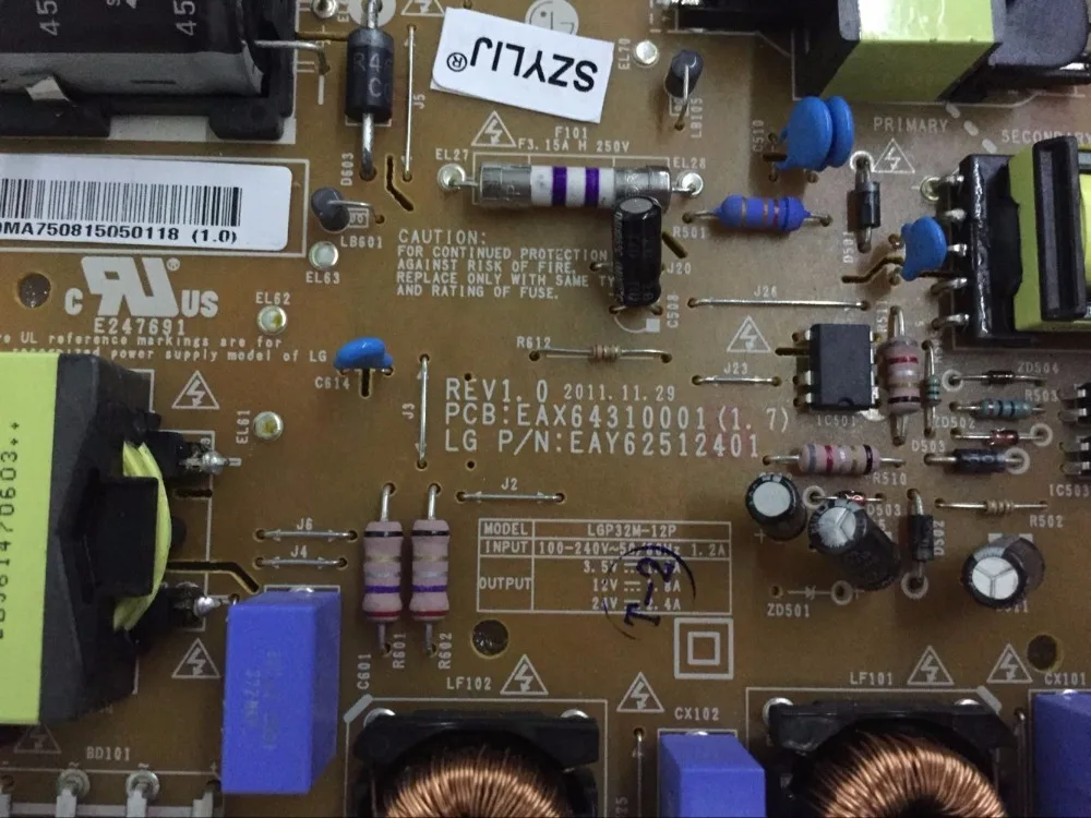 SZYLIJ 100%new in stock.EAY62512401 LGP32M-12P, PSLC-L115A, 3PAGC10080A-R, EAX64310001LGP32L-12P Power Supply for 32LM6200-UE