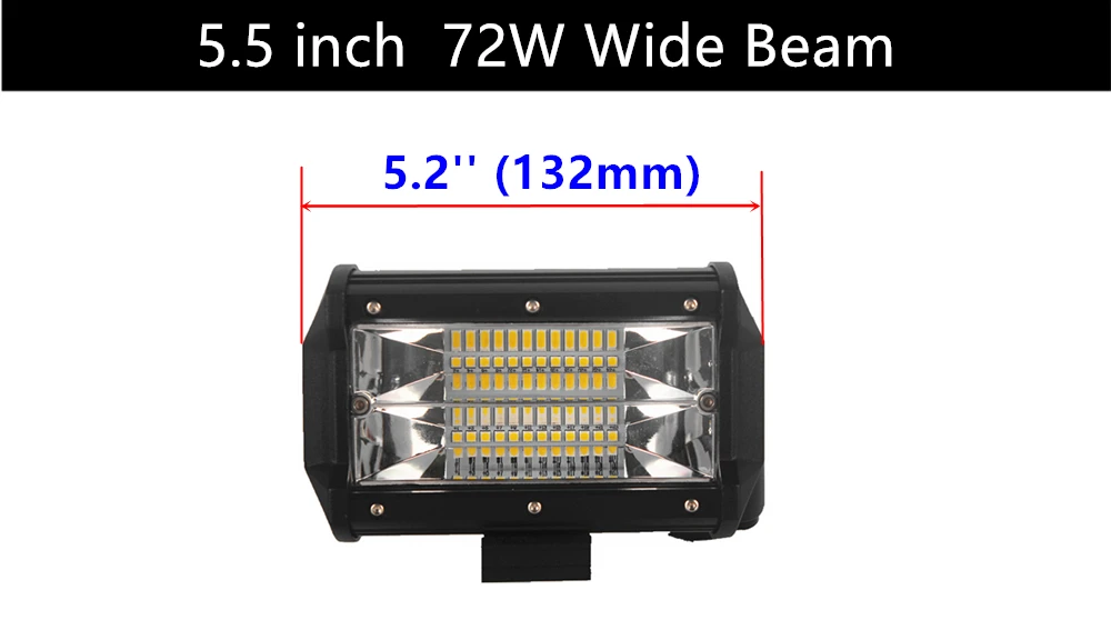 5," 8,5" 2" 26" 3" 3-РЯД светодиодный рабочий светильник рейка 72 Вт 144 288 Вт 360 432 Offroad комбо 12В для ближнего и дальнего света для грузовиков, внедорожников, квадроциклов, наводненных 4WD 4x4 светодиодный бар