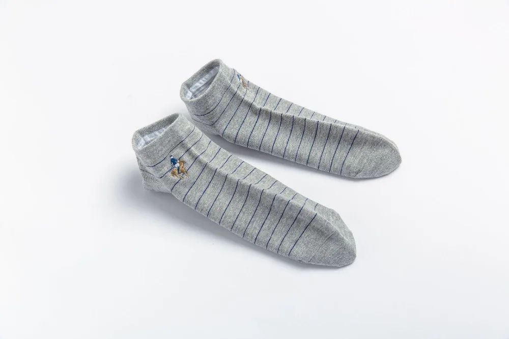 Высокое качество модные Pier Polo фирменные мужские носки в полоску Бизнес с вышивкой повседневные человек лодыжки забавные Носки multi Touch 10 шт = 5 пар/лот