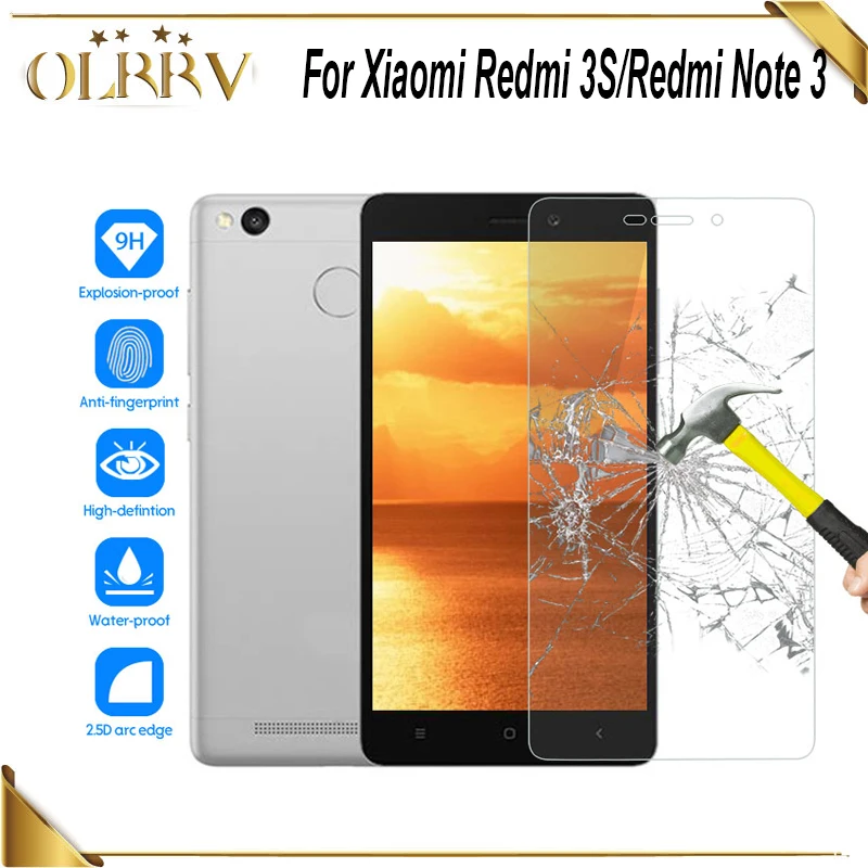 Закаленное стекло для Xiaomi Redmi Note 3 переднее Защитная пленка экрана 3S Сменное