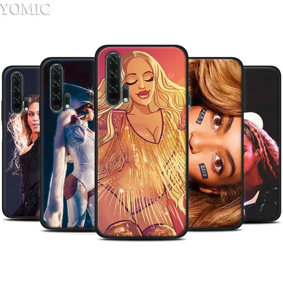 

Beyonce Giselle Knowles Black Silicone Case for Huawei Honor 20 Pro 10 20 Lite 20i V20 8X 8C 8A 8S Play Enjoy 9e 9s Case