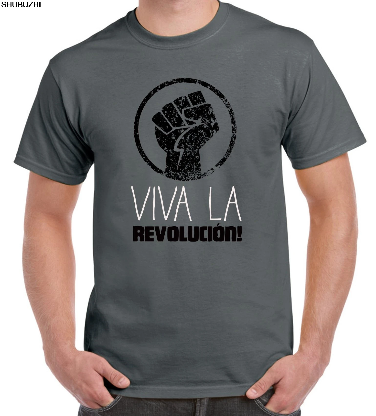 Футболка Viva La Revolution с изображением Кубы Мужская крутая Повседневная рубашка