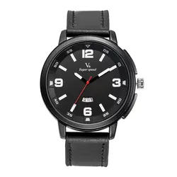 V6 роскошные часы Для мужчин известная марка кварцевые наручные часы кожаный ремешок Человек спортивные часы Colck Водонепроницаемый