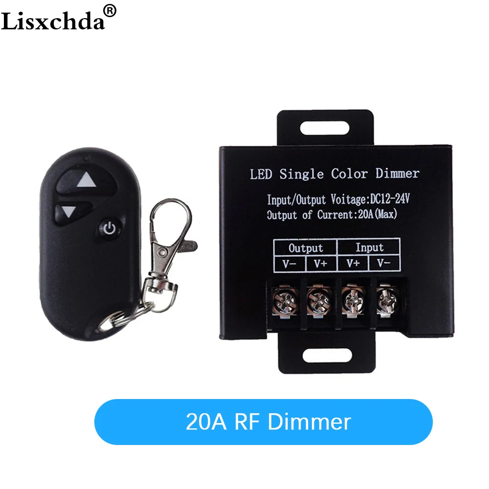 DC12 24V 20A/30A одноканальный светодиодный диммер контроллер с 3Key Wirelss RF пульт