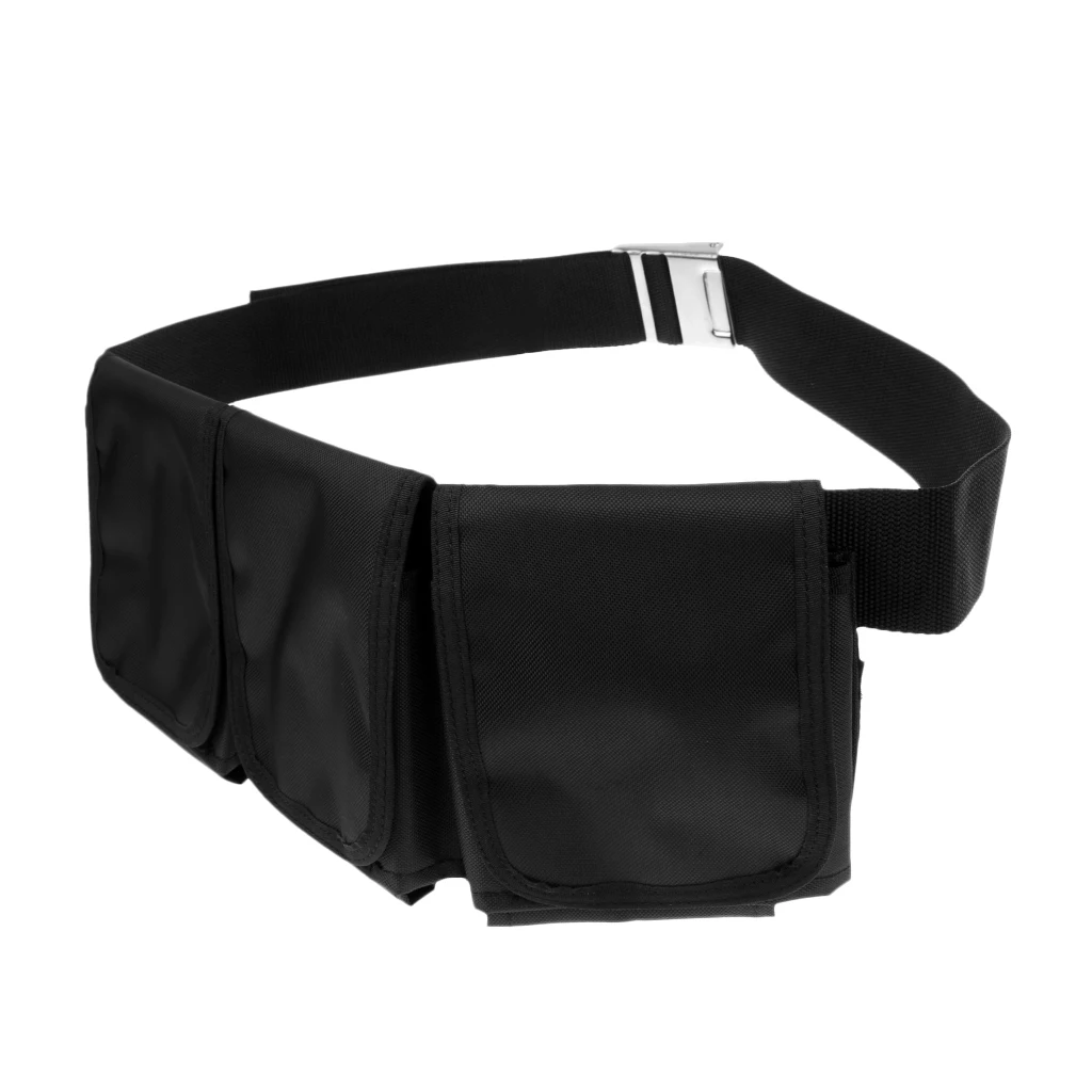 Perfeclan Durable Strong Weight Belt 3 Pocket Webbing Waist Strap For Scuba Diving Free Dive Scuba Diving 