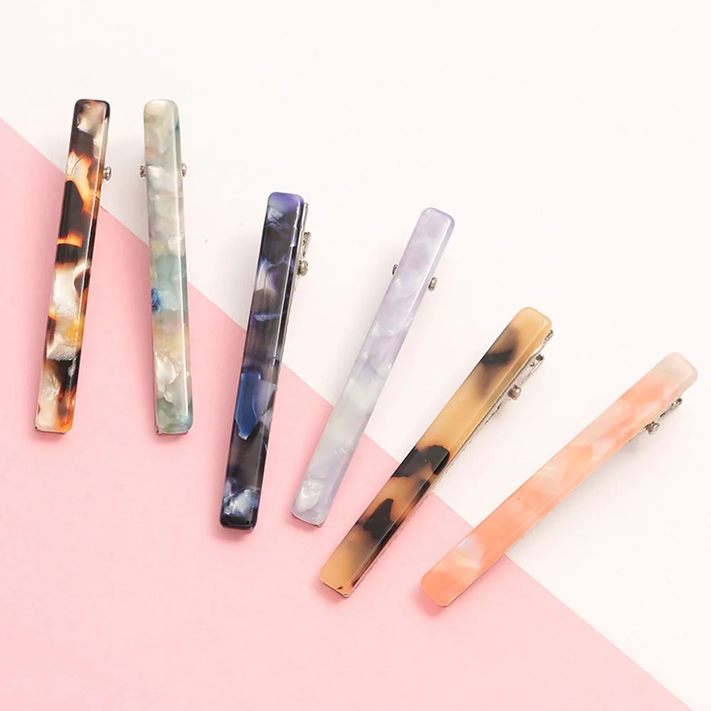 2019 New Fashion Women Vintage Resin Acetate Hair Pin Clip Leopard Hair Clip Geometric Hairpin Clips Hair Styling Accessories