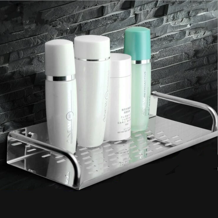 Stainless Steel Chrome Bathroom Shelves Kitchen Wall Shelf Shower Storage Rack Bathroom Accessories 20-60cm Lenght цена Stainless Steel Chrome Bathroom Shelves Kitchen Wall Shelf Shower Storage Rack Bathroom Accessories 20-60cm Lenght цены онлайн