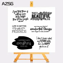 AZSG Wonderful Blessing Transparent Clear Silicone Stamp/seal for DIY Scrapbooking/photo Album Decorative Clear Stamp Sheets