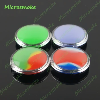 

6ml Round Silicone Containers Dab Bho Non Stick Jar 20pcs/lot Silicone Rubber Container&silicone buntane oil /hash jars
