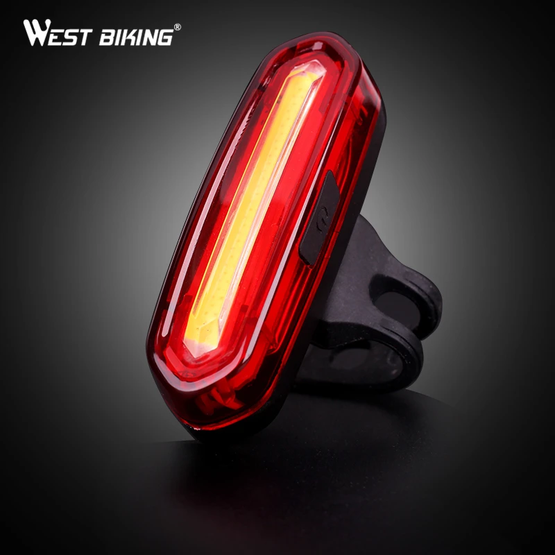 Sale WEST BIKING Bike Light USB Rechargeable LED Bicycle Taillight Warning Night Bicycle Light Lamp Cycling USB Charging Rear Lights 1