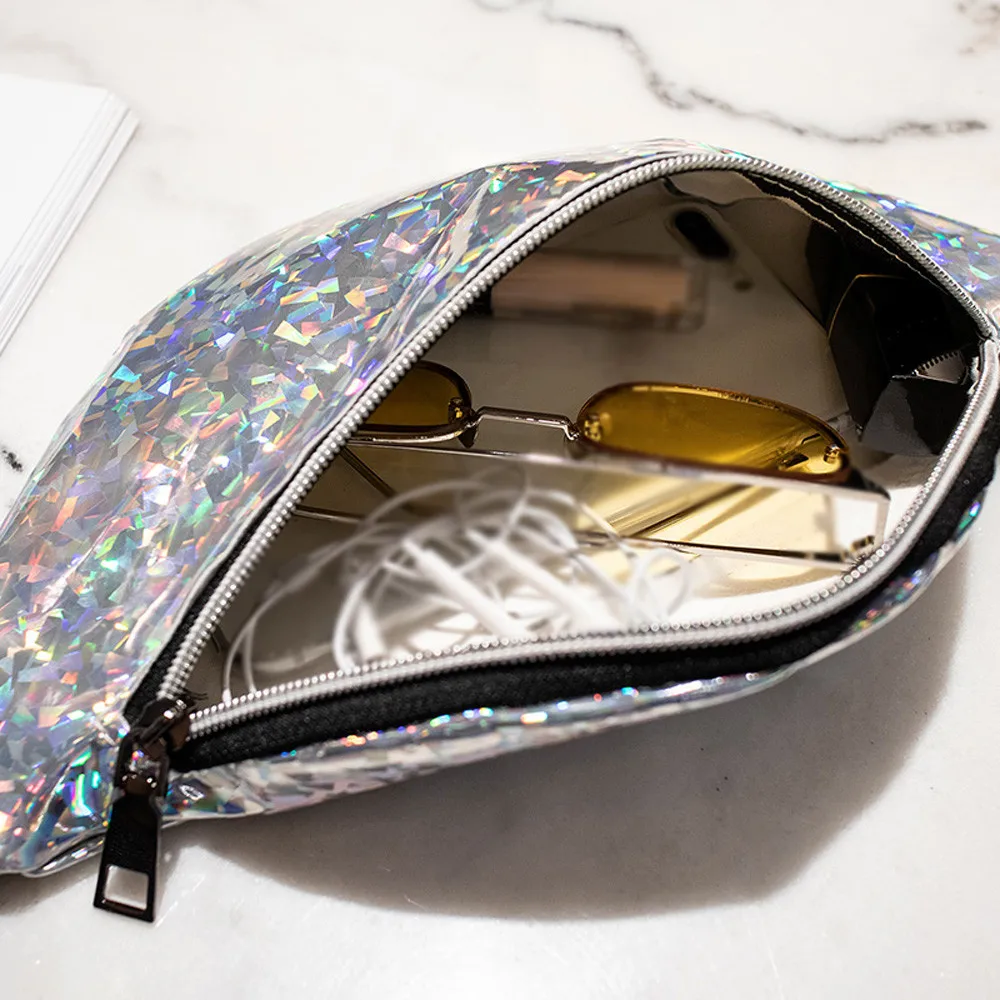 Женская сумка-мессенджер через плечо, модная нейтральная сумка для спорта на открытом воздухе, лазерная пляжная сумка, нагрудная сумка, квадратная сумка для отдыха, посылка Softback#2