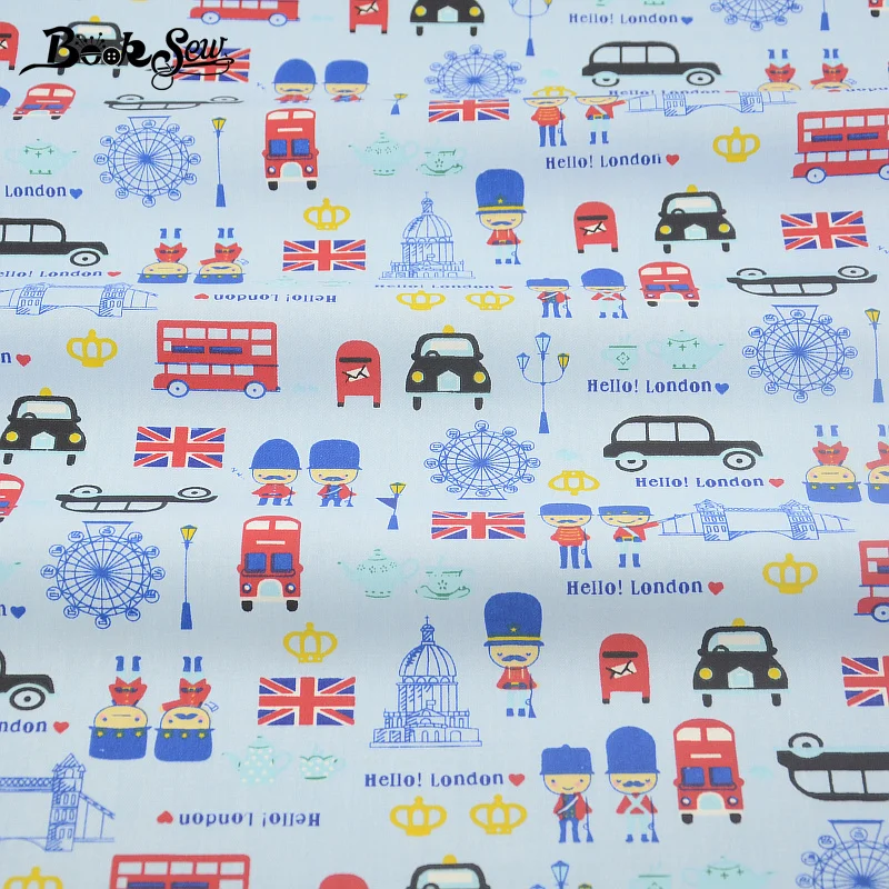 Прекрасный мультфильм дизайн хлопок ткань саржа домашний текстиль Материал стеганые ткани Лоскутная Ткань для постельного белья детская ткань