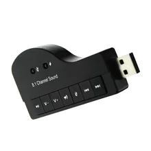 Высокое качество Портативный пианино Форма Внешний USB 2,0 для 3D аудио 8,1 канал Звуковой адаптер для Win XP/7/8, Android, Linux, Mac OS