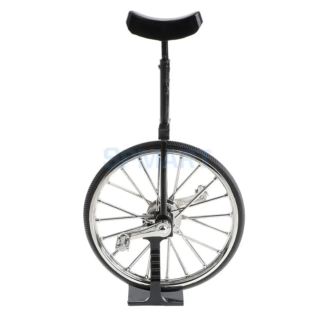 1:10 Scale Alloy Diecast Racing Unicycle Bike Showcase Model Bicycle Vehicle Toy Desk Crafts Collectibles Black