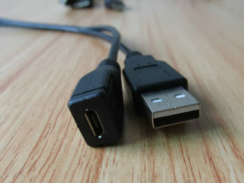 

1 piece Straight USB 2.0 A male To micro b 5pin Female Extension Adapter cord Connector Cable 26cm For Computer Accessories