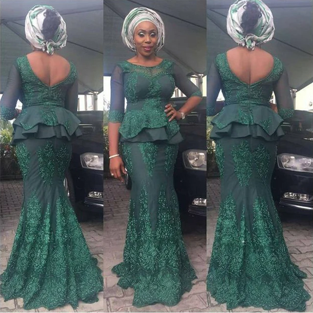 Long Formal Peplum Dress