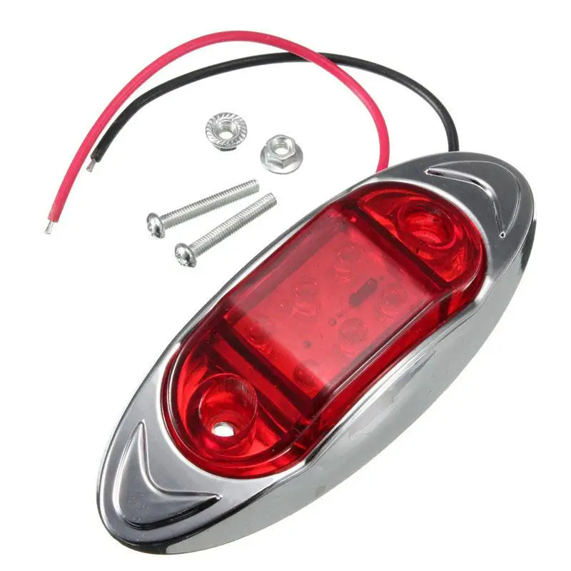 

12V 6 LED Auto Car Truck Trailer Caravan Side Marker Light Clearance Signal Light Lamp Color Universal